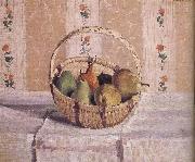 Camille Pissarro basket of apples and pears oil painting on canvas